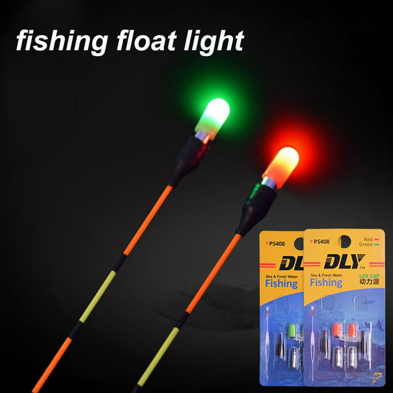 1/2set Stable Buoy Strike LED Light Color Slip Drift Tube Fishing Float  Light Stick with CR311 Battery Indicator Floats Accessory 2 SET FLOAT LIGHT-RED  LIGHT 
