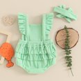 thumbnail image 3 of Newborn Baby Boy Girl Summer Outfits Corduroy Sleeveless Rooster Romper Farm Chicken Baby Overalls Bodysuit Infant Clothes, 3 of 7