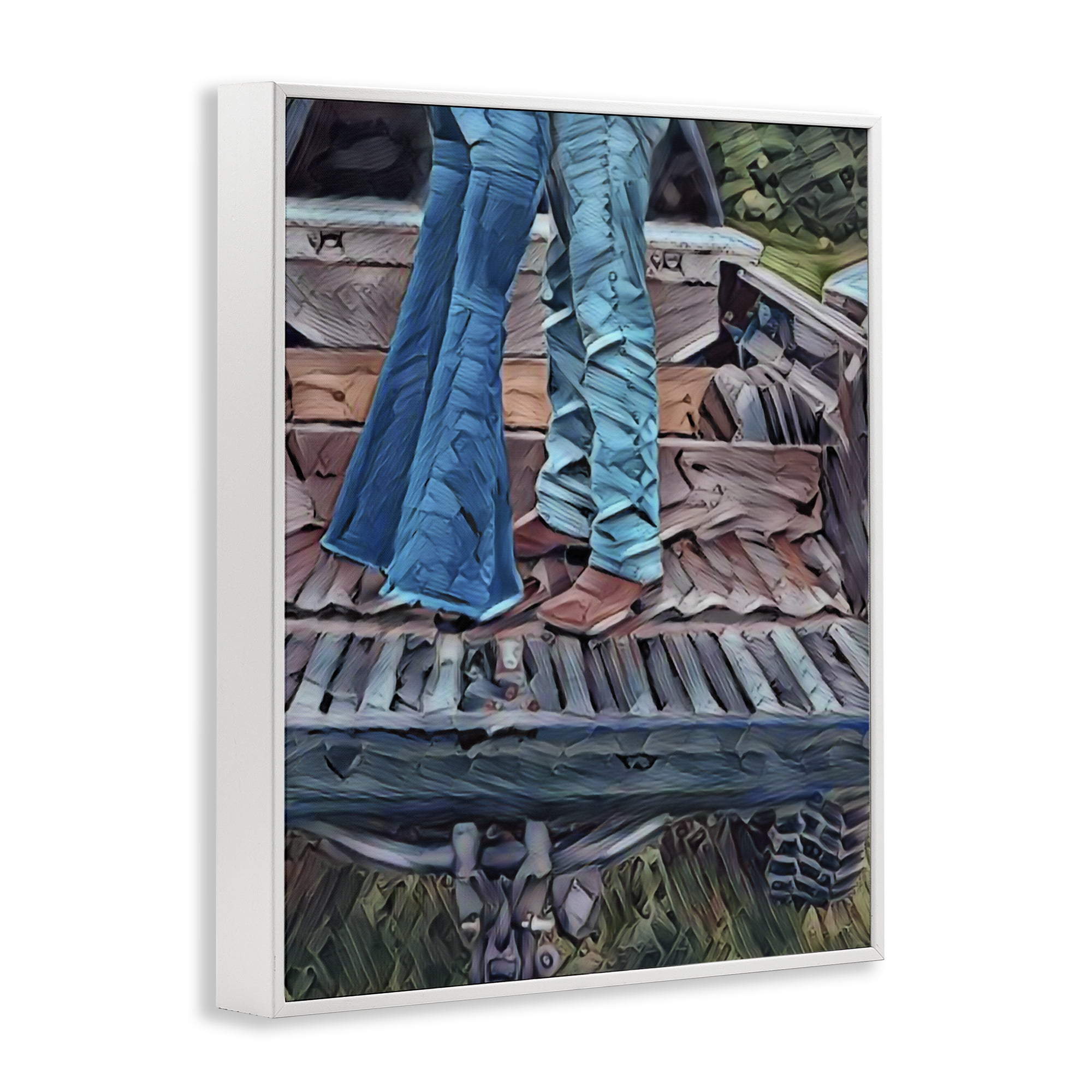 Truck Bed Kisses White Framed Giclee Art, design by Jesse Keith