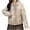 Khaki, variant on Women's Fake Two Piece Jacket, Spliced Casual Short Coat, Lightweight Polyester Fiber, Warm Fashion Outerwear for Spring Winter Fall Daily Wear