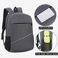 thumbnail image 4 of VONKY 14inch Computer Bag Universal PC Accessory Solid Color USB Port Zipper Laptop Backpack Laptops Holders Computers Accessories Red, 4 of 5