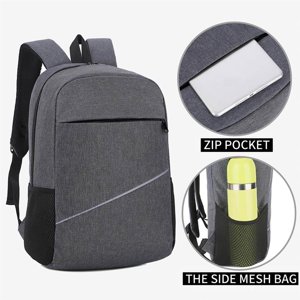 Langgg 14inch Sac d'ordinateur universel PC Accessoire Couleur Solide USB Port Zipper Ordinateur portable Sac à dos Ordinateurs Port Accessoires Rouge