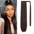thumbnail image 1 of Extension de Queue de Cheval à Clipser pour Cheveux Raides pour Femmes (28, Brun Chocolat Foncé), 1 of 6