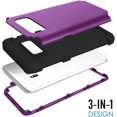 thumbnail image 3 of Phone Case for Samsung Galaxy S8 Hard Cover Shockproof Soft Silicone Bumper Hybrid Three Layer Defender Heavy Duty Protective Cell Accessories Glaxay S 8 8S Edge SM-G950U Cases Women Girl Dark Purple, 3 of 13