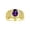 Amethyst, variant on Men's Rings 14K Yellow Gold Designer Nugget Ring Oval 9X7MM Gemstone & Diamonds Pink Ice October Birthstone Rings For Man Size 11