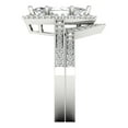 thumbnail image 3 of 2.48 ct Brilliant Marquise Cut Zircon 18K White Gold Halo Solitaire with Accents Engagement Bridal Wedding Ring Band Set size 5.25, 3 of 7