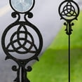 thumbnail image 4 of Pathways Reflective Driveway Marker Stake Set of Two, Celtic Knot Emblem, Black Finish, 4 of 5
