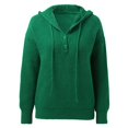 thumbnail image 2 of Vedolay Women's Fall Tops Womens Sweaters Turtleneck Lantern Sleeve Oversized Ribbed Knit Fall Tops,Green One Size, 2 of 5