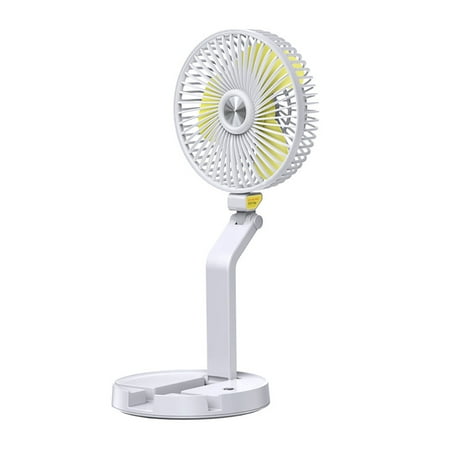 

Table Fan Rechargeable Wall-mounted Adjustable Ventilator Third Gear Mute Air Cooler Office Supply Desktop Exquisite Desk Fans 4000mA White