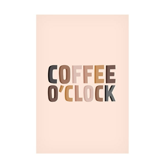 Trademark Fine Art Frankie KerrDineen Coffee O'Clock Canvas Wall Art