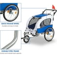 thumbnail image 2 of PEXMOR 2-in-1 Foldable Waterproof Dog Bicycle Trailer for Pet, Blue, 2 of 9
