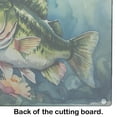 thumbnail image 5 of Largemouth Bass Glass Cutting Board Large 12 in x 15 in, 5 of 5
