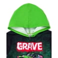 thumbnail image 5 of Monster Jam Toddler Boys' Fleece Hooded One Piece Grave Digger Green, 5 of 7