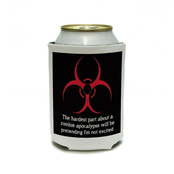 Hardest Part About Zombie Apocalypse - Boy Birthday Can Cooler Drink Insulator Beverage Insulated Holder