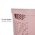 thumbnail image 4 of 60L Slim Laundry Hamper, Clothes Basket, Lid, Ventilated, Plastic, 17.25" L x 13.75" W x 23.5" H, Pink, 4 of 6
