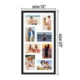 thumbnail image 3 of 12x23 Sindcom Collage Picture Frame, Fits eight 4x6 Photos with Mat or One 12x23 Pictures without Mat, Black, 3 of 5