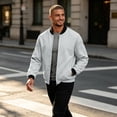 thumbnail image 4 of Men's Lightweight Bomber Jacket Causal Fashion Stylish Windbreaker Light Jacket Light, 4 of 6