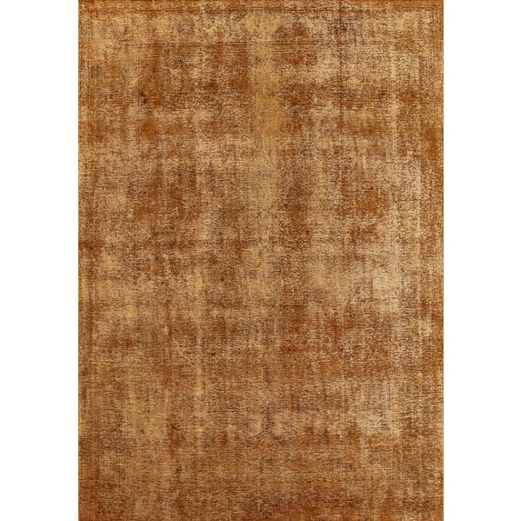 Ahgly Company Indoor Rectangle Mid-Century Modern Mahogany Brown Oriental Area Rugs, 2' x 4'