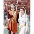 thumbnail image 1 of Everett Collection EVCM8DIVANEC002H Ivanhoe de Gauche à Droite - Robert Taylor Elizabeth Taylor 1952 Impression Photo, 8 x 10, 1 of 1