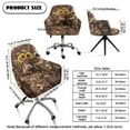 thumbnail image 7 of Xixirimido Cattle Sunflower Forest Camo Pattern Office Chair Covers Computer Stretch Accent Dining Chair Covers Swivel Desk Chair Armrest Slipcover for Mid-Back Rotating Chairs, 7 of 7