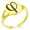 Gold, variant on Stainless Steel Golden Ratio Mathematical Minimalist Oval Top Polished Statement Signet Ring
