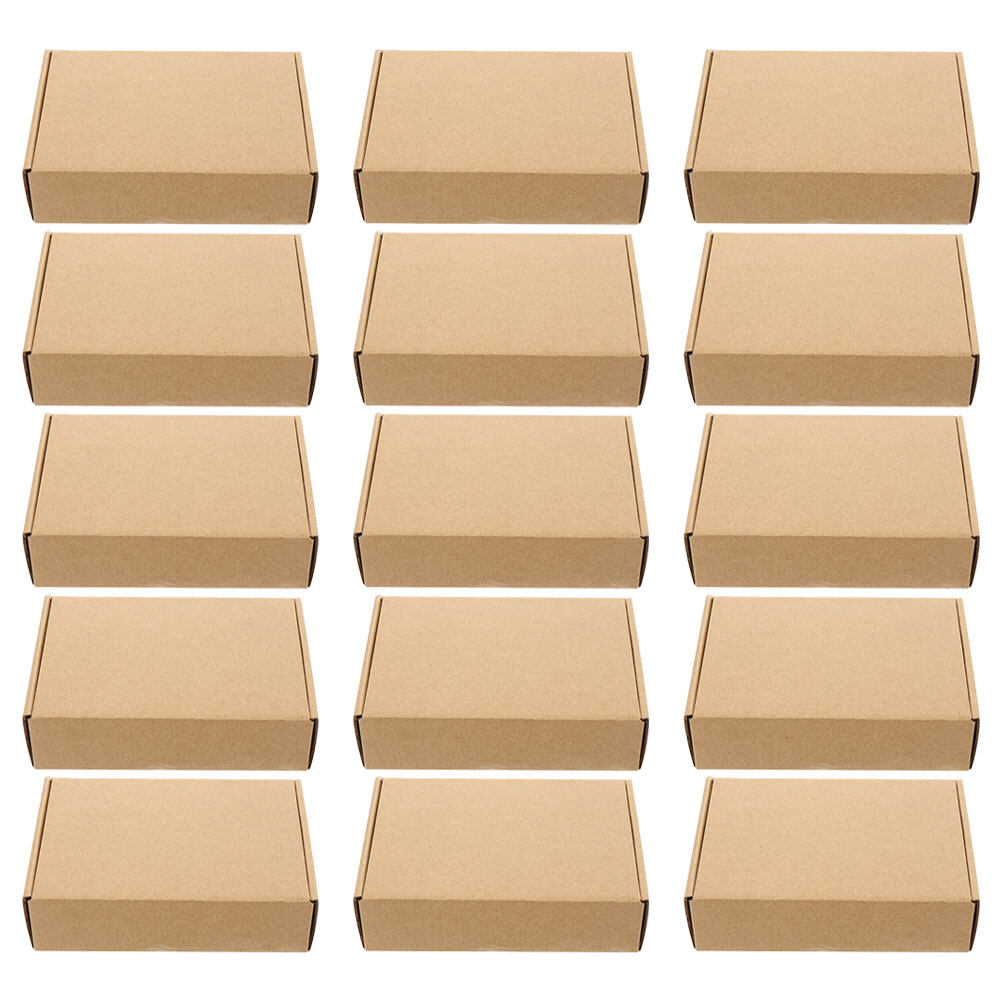 15Pcs Rectangle Shape Paper Box Kraft Paper Box Gift Box Valentine's