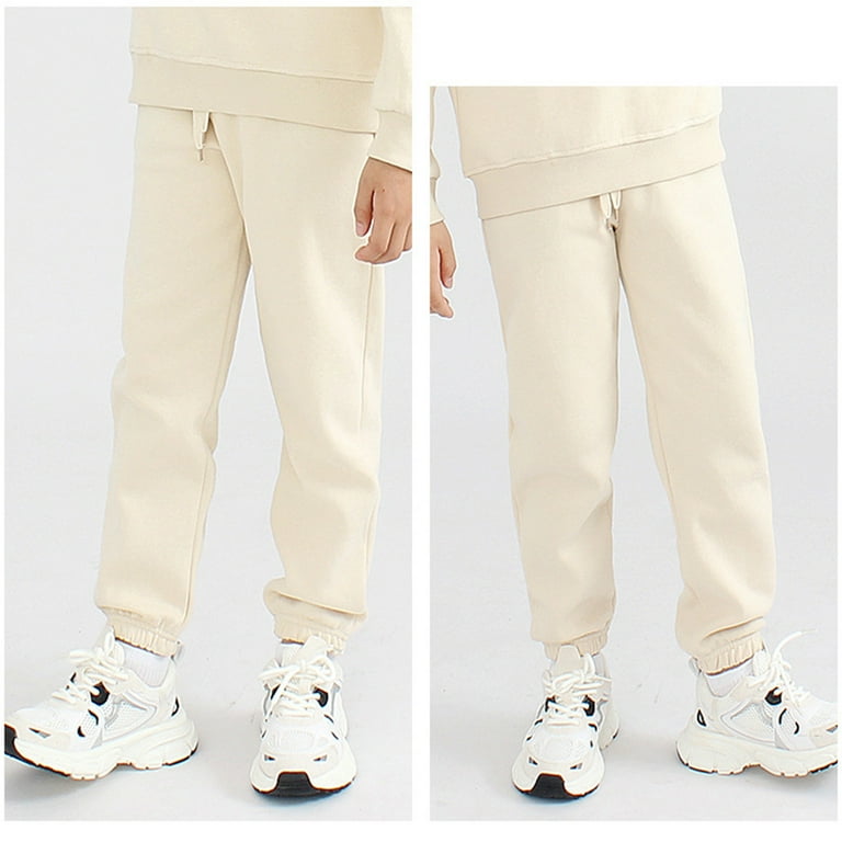 Pants Boys Brown Soild Color Kids Sweatpants Baggy Classic Fit