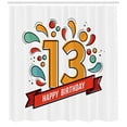 thumbnail image 3 of Ambesonne Modern Shower Curtain, Line 13 Year, 69"Wx70"L, Multicolor, 3 of 3