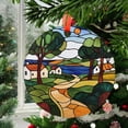 thumbnail image 2 of Abstract Village Suncatcher Ornament Window Hanging Home Decor Garden Halloween Christmas Wedding Housewarming Gifts, 2025, Holiday 2025, Festive Home Accent, Memorable, 2 of 5