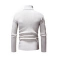thumbnail image 2 of hirigin Men Fashion Wild Sweater Solid Color Turtleneck Long Sleeve Knitted Pullovers Autumn Winter Casual Slim Fit Tops, 2 of 7