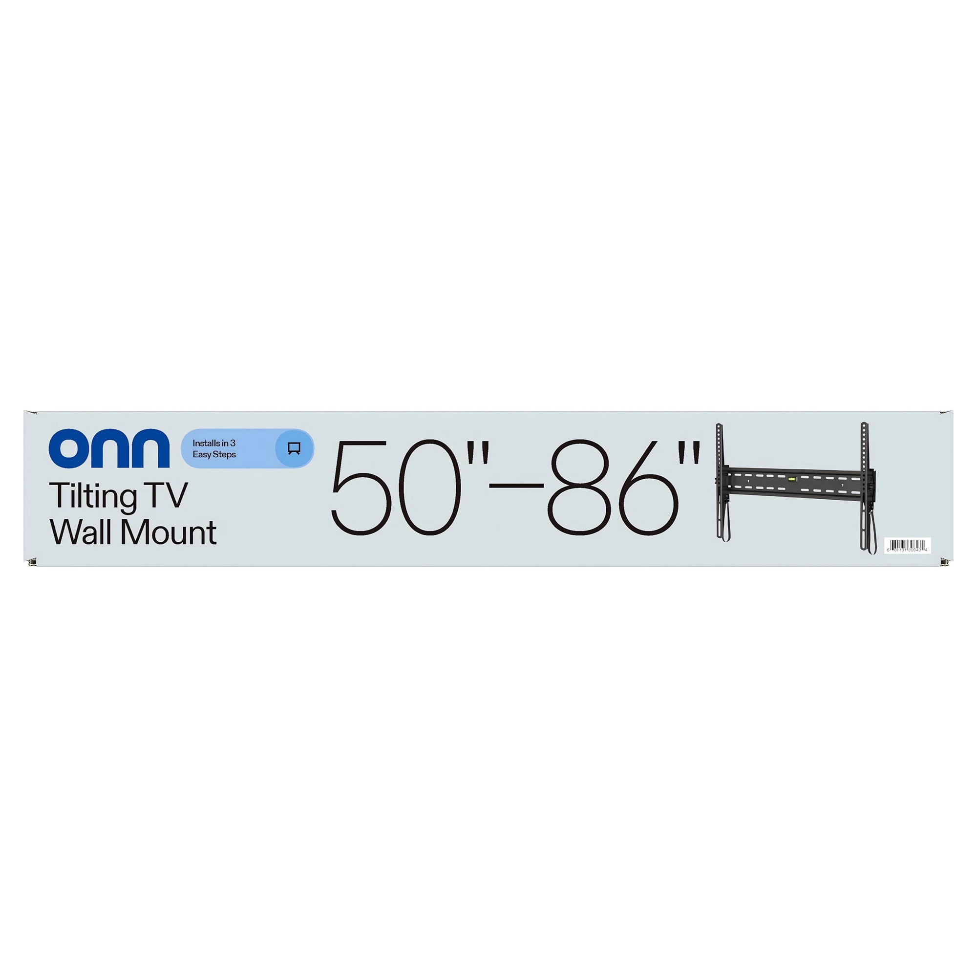 onn Tilting TV Wall Mount for 50" to 86" TV's, UL Listed, up to ±12° Tilting