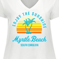 thumbnail image 4 of Inktastic Summer Enjoy the Sunshine Myrtle Beach South Carolina Blue Women's Plus Size V-Neck T-Shirt, 4 of 5