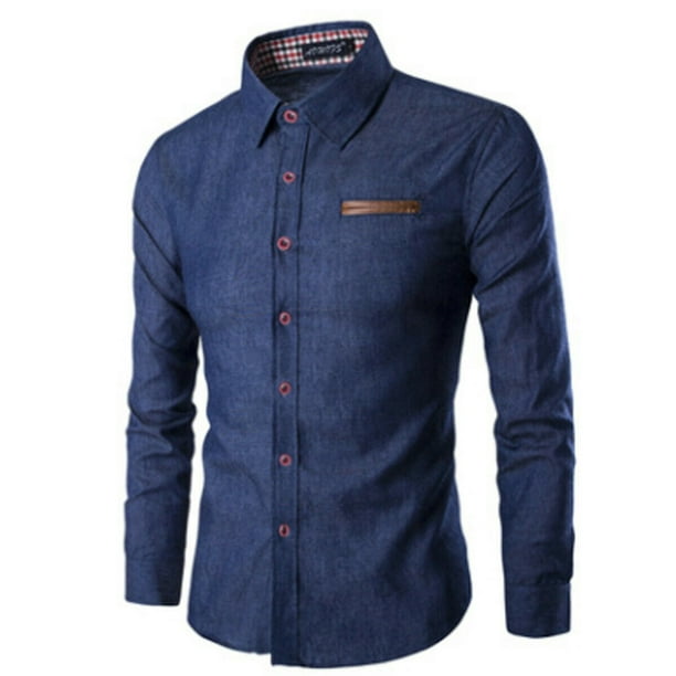 mens button down shirts with contrasting cuffs