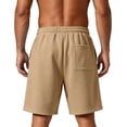 thumbnail image 4 of Heavyweight Thick Men's Sweat Shorts Baggy Sweatpants Mens Lounge SweatShorts Camel M, 4 of 8