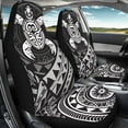 thumbnail image 4 of Yuyamidu 2 Pcs Sea Turtle Car Seat Covers Full Set Black Polynesia Auto Front Seat Covers Waterproof Vehicle Interior Accessories, 4 of 6