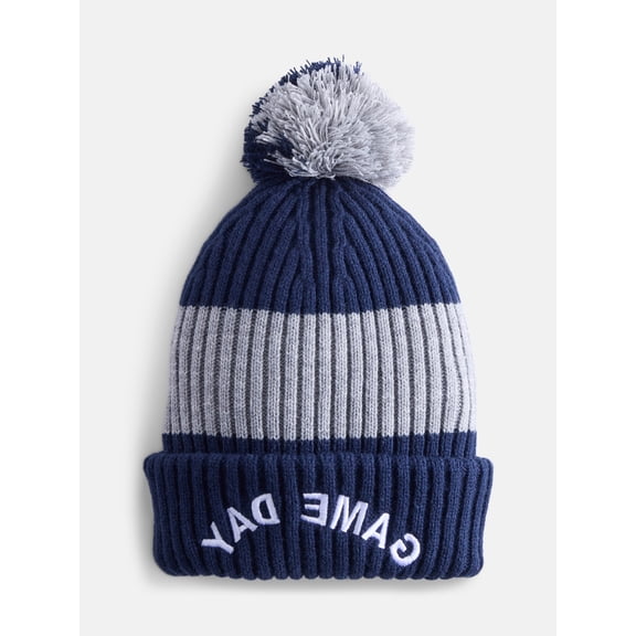 No Boundaries Women's Game Day Beanie Hat, Navy