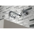 thumbnail image 3 of Kingston Brass KS8121BEX Essex Double-Handle 3-Hole Wall Mount Bathroom Faucet in Polished Chrome, 3 of 8