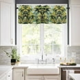 thumbnail image 2 of Summer Palm Trees Valances for Windows Farmhouse Kitchen Curtains Valances Rod Pocket Valance Curtains for Kitchen Windows Watercolor Green Nature Forest Window Valances for Bathroom Bedroom 42"x18", 2 of 6
