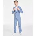 thumbnail image 4 of Tommy Hilfiger BLUE Big Boys Modern-Fit Stretch Sharkskin Suit Jacket, US 18, 4 of 4