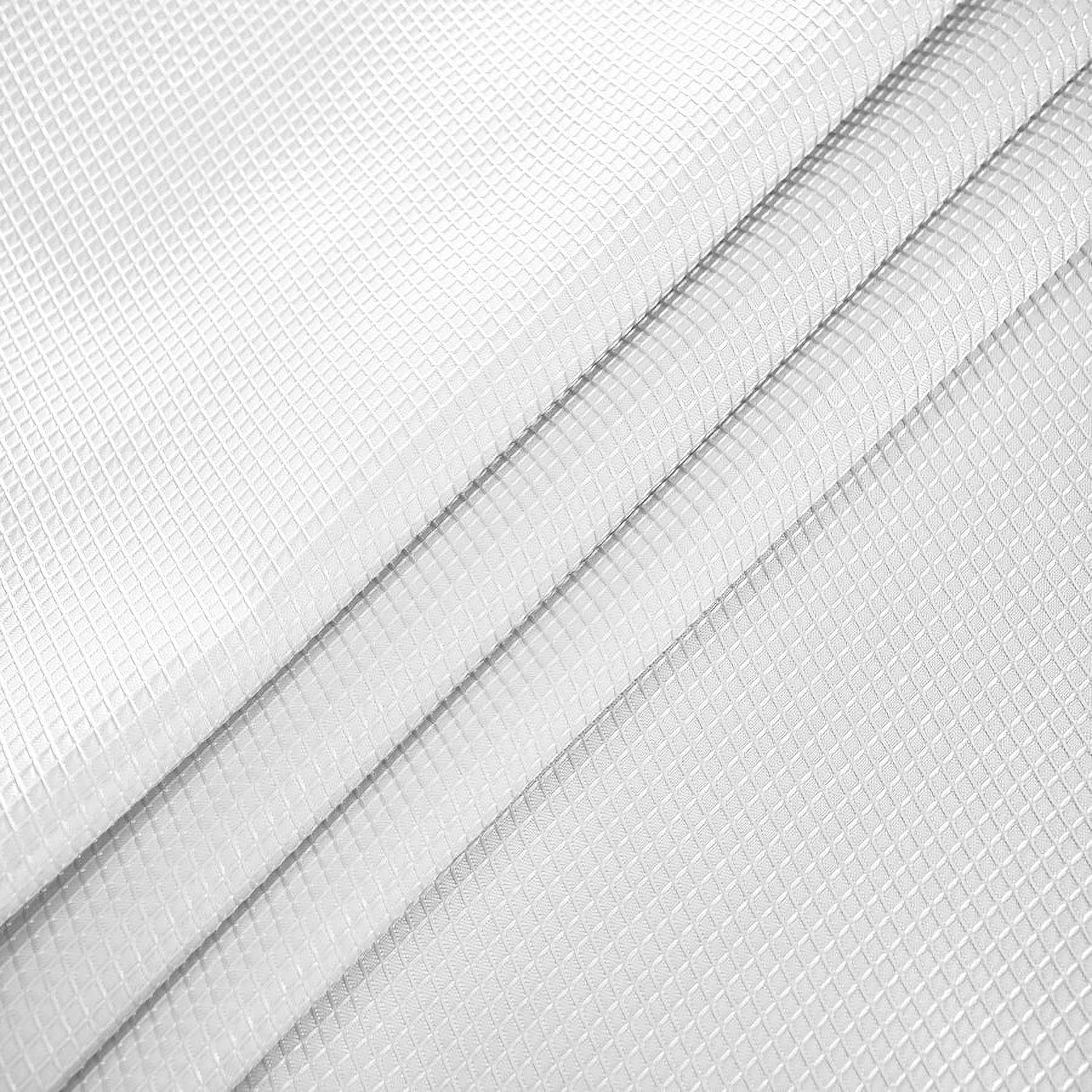 Dainty Home Waffle Weave Textured Fabric Shower Curtain, 70” x 72", White