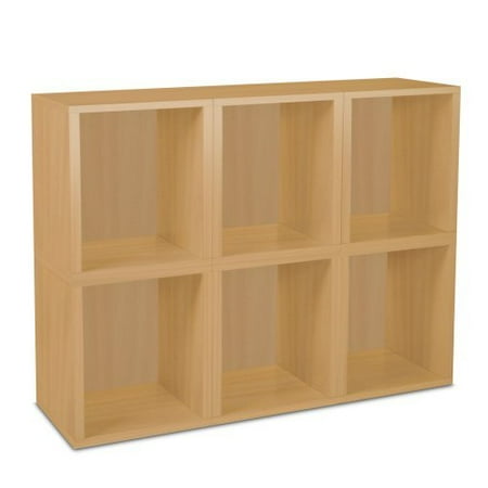 Way Basics Modular 6 Cube Tall Bookcase - Cedar