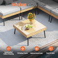 thumbnail image 2 of Clouddwell 6-Piece Light Gray Wicker Patio Sectional Conversation Set, Water Resistant Thick Cushions & Coffee Table for Backyard Poolside, 2 of 8