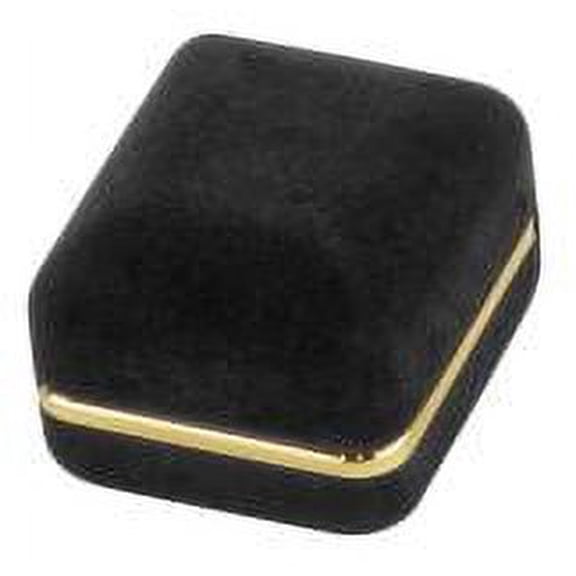 Black Velvet Earring Box - Case of 10