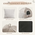 thumbnail image 4 of Camas para Gatos de Interior - Casa y Tienda para Gatos con Cojín Acolchado Extraíble y Lavable, Cama Suave y Cómoda para Gatitos, Cama para Mascotas (Grande, Beige), 4 of 6
