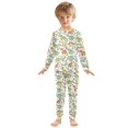 thumbnail image 3 of Dailycode Cotton Pajama Set Snug Fit Long Sleeve Top and Pants for 18M-8Y Cute Cartoon Dinosaurs Leaf, 3 of 7