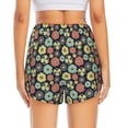 thumbnail image 2 of Lsque Daisies Flowers Printed Women's Running Shorts with Liner Pockets,Elastic Quick Dry Workout Athletic Gym Yoga Shorts,Womens High Waist Shorts-XX-Large, 2 of 9
