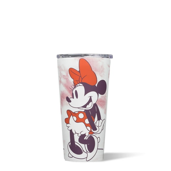Corkcicle Disney 16 Ounce Stainless Steel Tumbler with Lid, Tie Dye Minnie Mouse