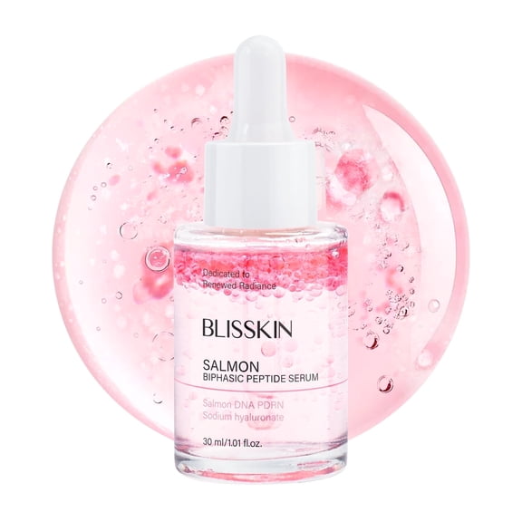 Salmon Biphasic Peptide Facial Serum A lightweight, Fast-Absorbing Formula With Peptide, Niacinamide, and Salmon DNA PDRN To Hydrate Skin, Improve Uneven tone,  30ml