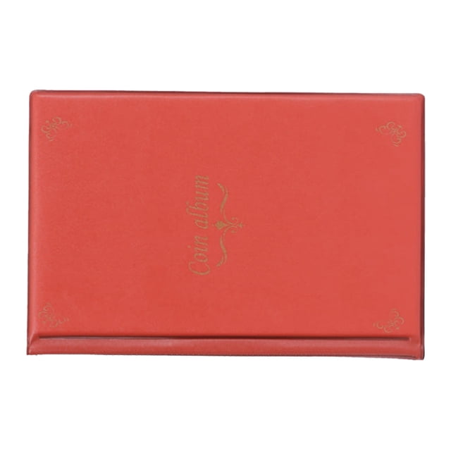 Seitruly Hoja de soporte de colección de álbum de monedas, almacenamiento de libros de colección de mundial, decoración del hogar, Kits de experimentos de química Rojo
