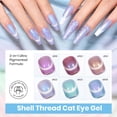 thumbnail image 2 of Set de esmaltes de uñas Beetles Pearl Gel, 6 colores, ojo de gato, holográfico, 2 of 7